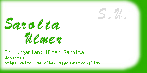 sarolta ulmer business card